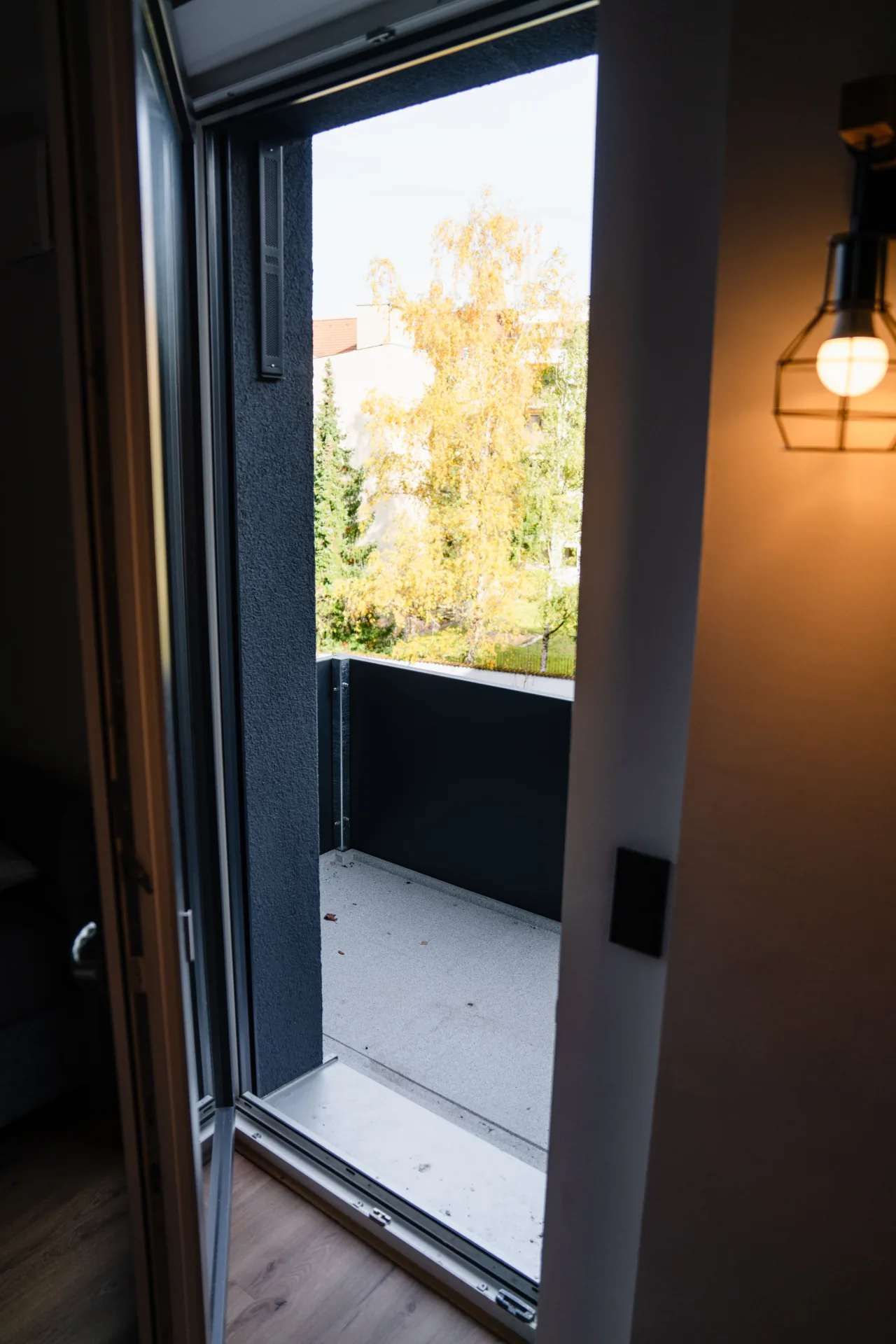 Balkon eines Apartments der Eighty-Eight Apartments Nürnberg